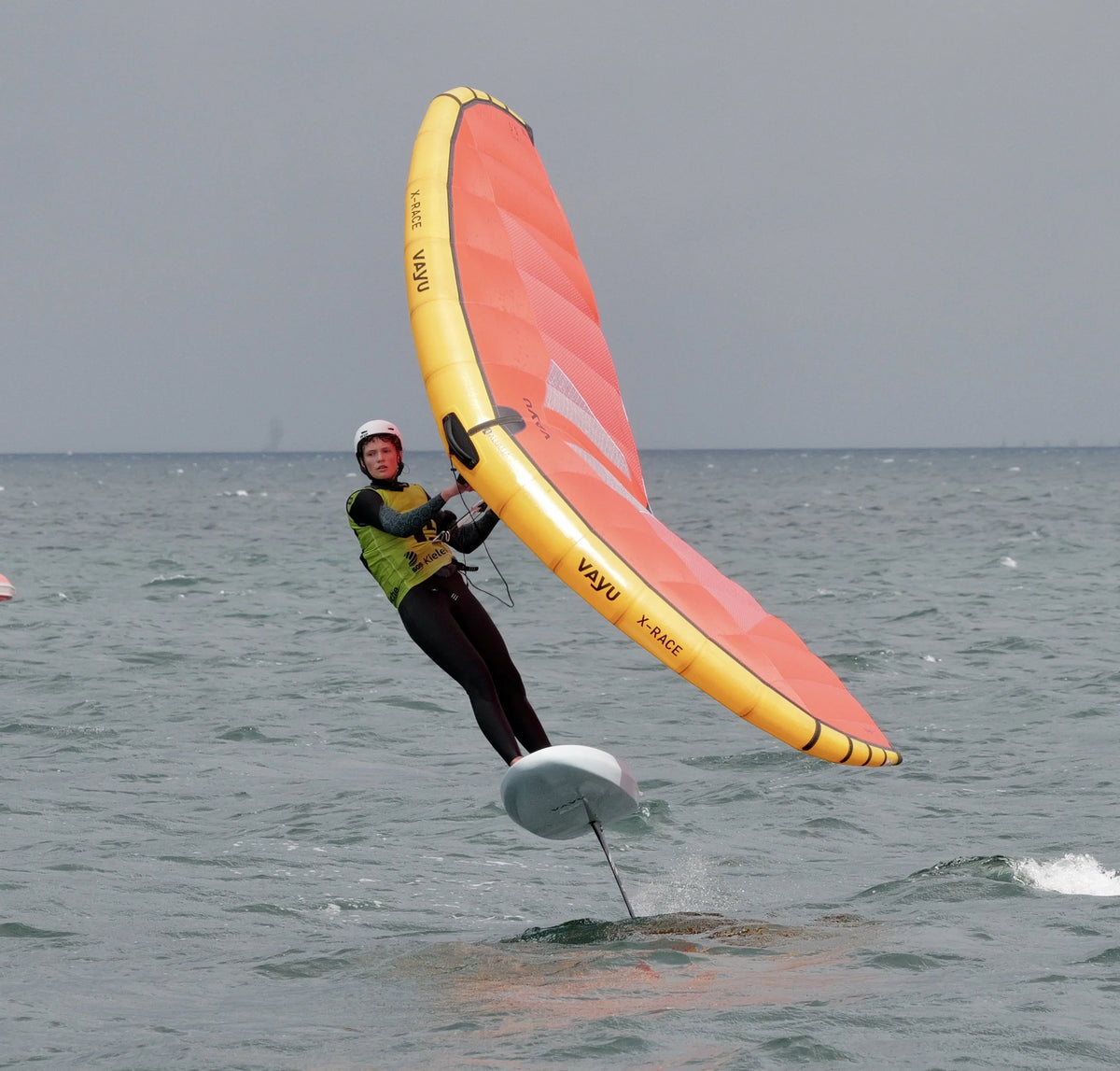 Jette Koep wing foiling at Kiel Week 2025